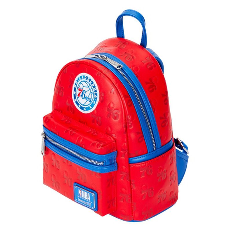Loungefly NBA Philadelphia 76ers Logo Mini Backpack, Team Themed Bag - View 3