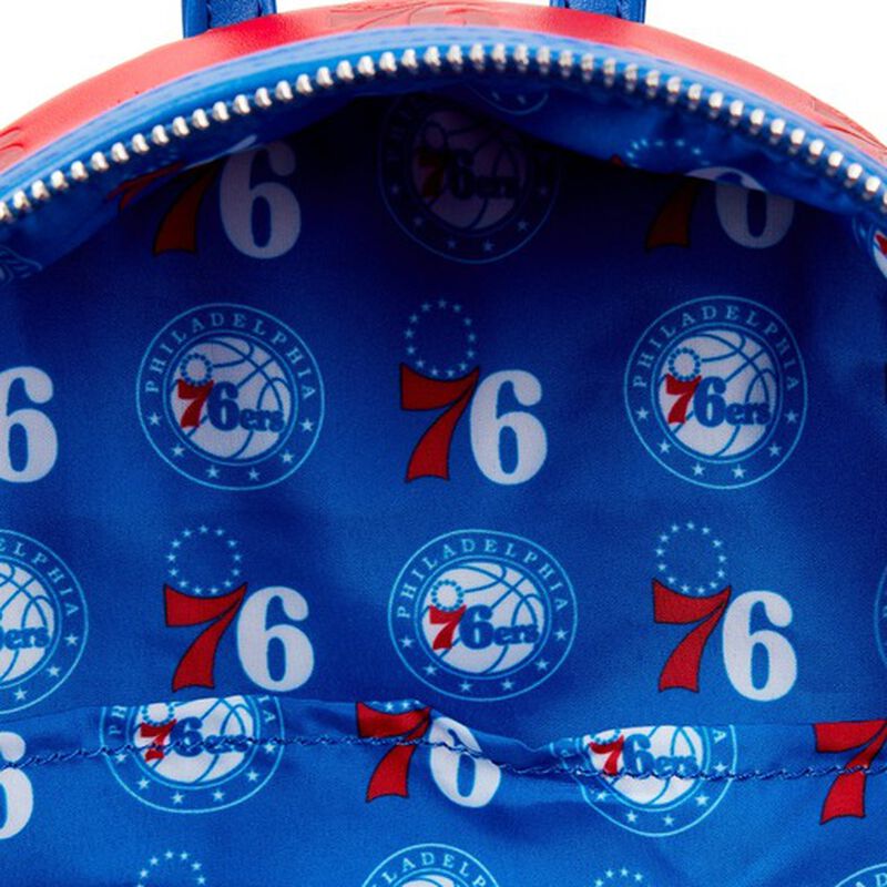 Loungefly NBA Philadelphia 76ers Logo Mini Backpack, Team Themed Bag - View 5