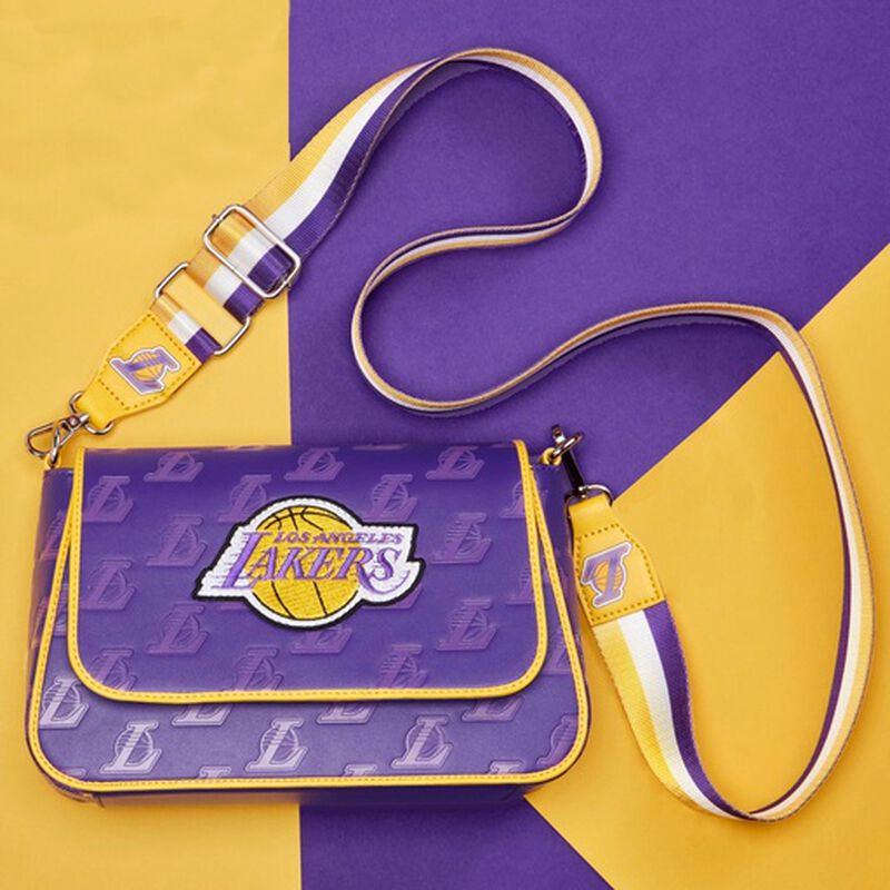 Loungefly NBA Los Angeles Lakers Logo Crossbody Bag, Team Themed Bag - View 2