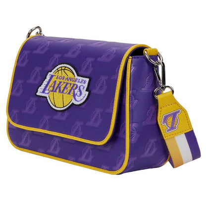 Loungefly NBA Los Angeles Lakers Logo Crossbody Bag, Team Themed Bag - View 3
