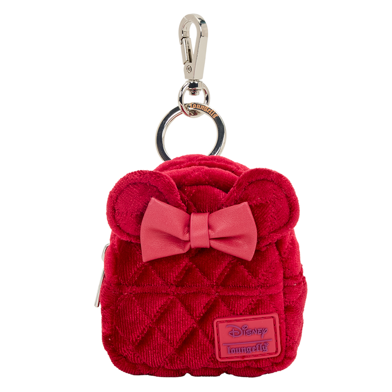 Loungefly Disney Minnie Mouse Glitter Mystery Mini Backpack Keychain Charm - View 3