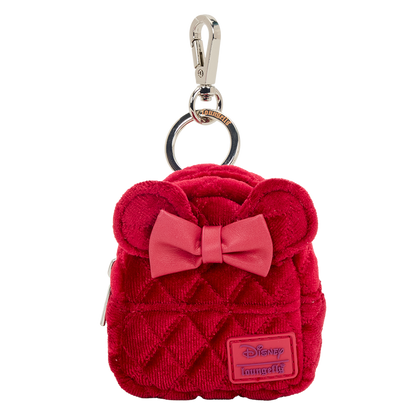 Loungefly Disney Minnie Mouse Glitter Mystery Mini Backpack Keychain Charm - View 3