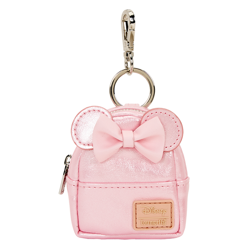Loungefly Disney Minnie Mouse Glitter Mystery Mini Backpack Keychain Charm - View 7