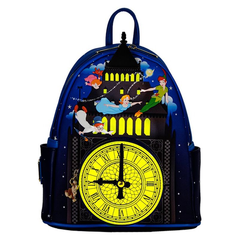 Loungefly Disney Peter Pan Clock Glow in the Dark Mini Backpack - View 3
