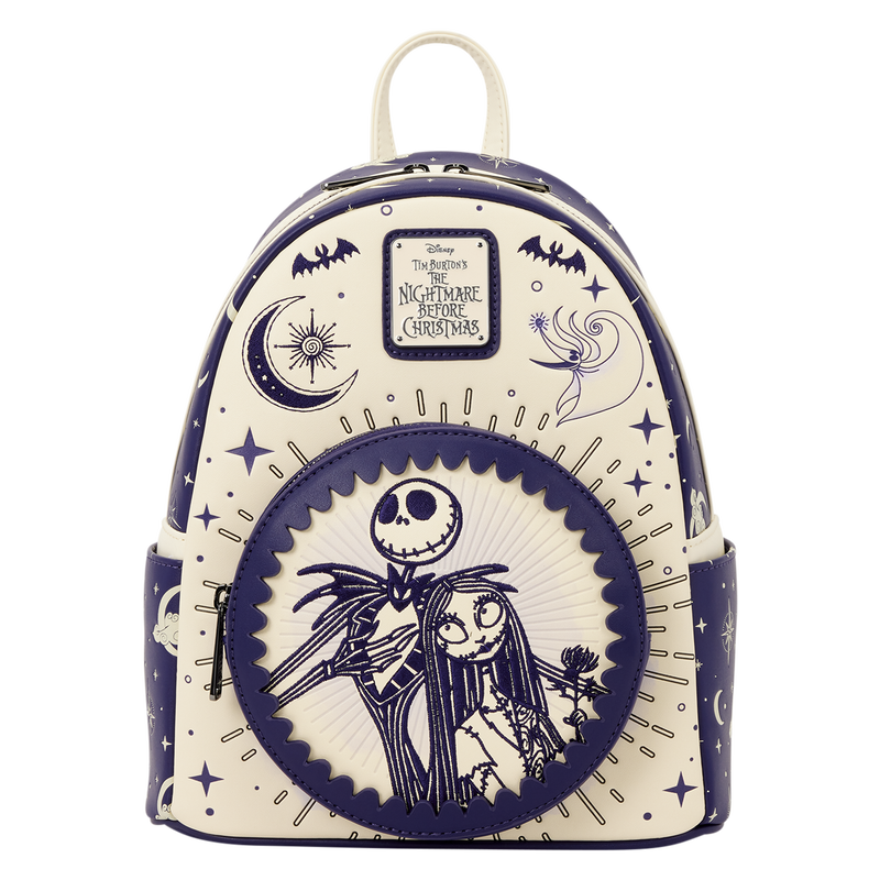 Loungefly Disney The Nightmare Before Christmas Jack Skellington and Sally Night Sky Mini Backpack