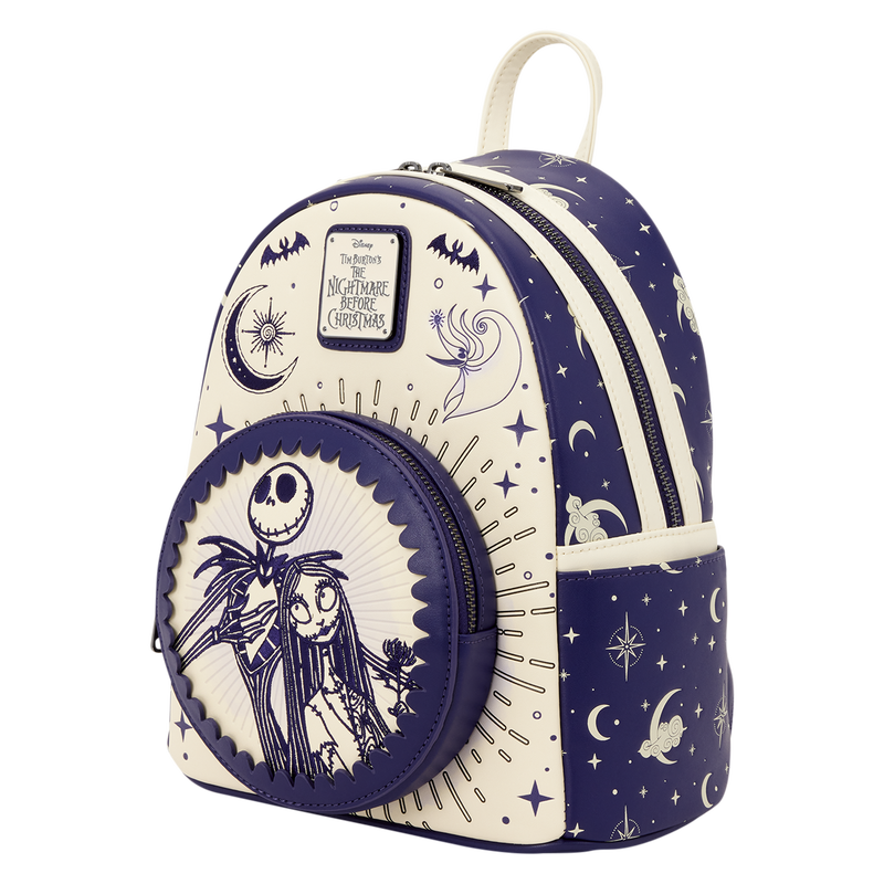 Loungefly Disney The Nightmare Before Christmas Jack Skellington and Sally Night Sky Mini Backpack - View 3