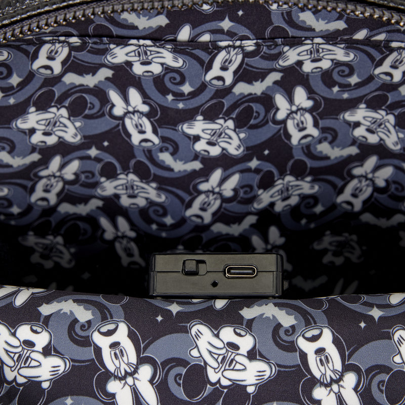 Loungefly Disney Mickey and Minnie Ghost Light-Up Glow Mini Backpack - View 8