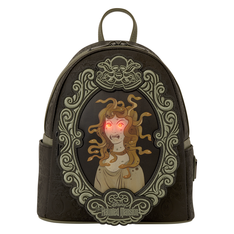 Loungefly Disney The Haunted Mansion Exclusive Medusa Portrait Light-Up Glow Mini Backpack - View 3
