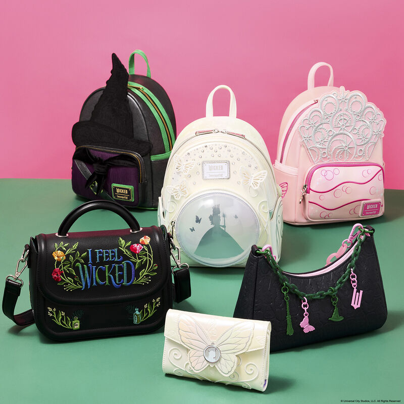 Loungefly Wicked: For Good Glinda and Elphaba Crossbody Bag with Charms - View 3