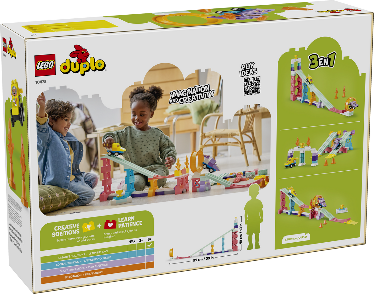 LEGO DUPLO 3 in 1 Creative Ramps with Vehicles Building Set (111 Pieces, Ages 3+) - View 14