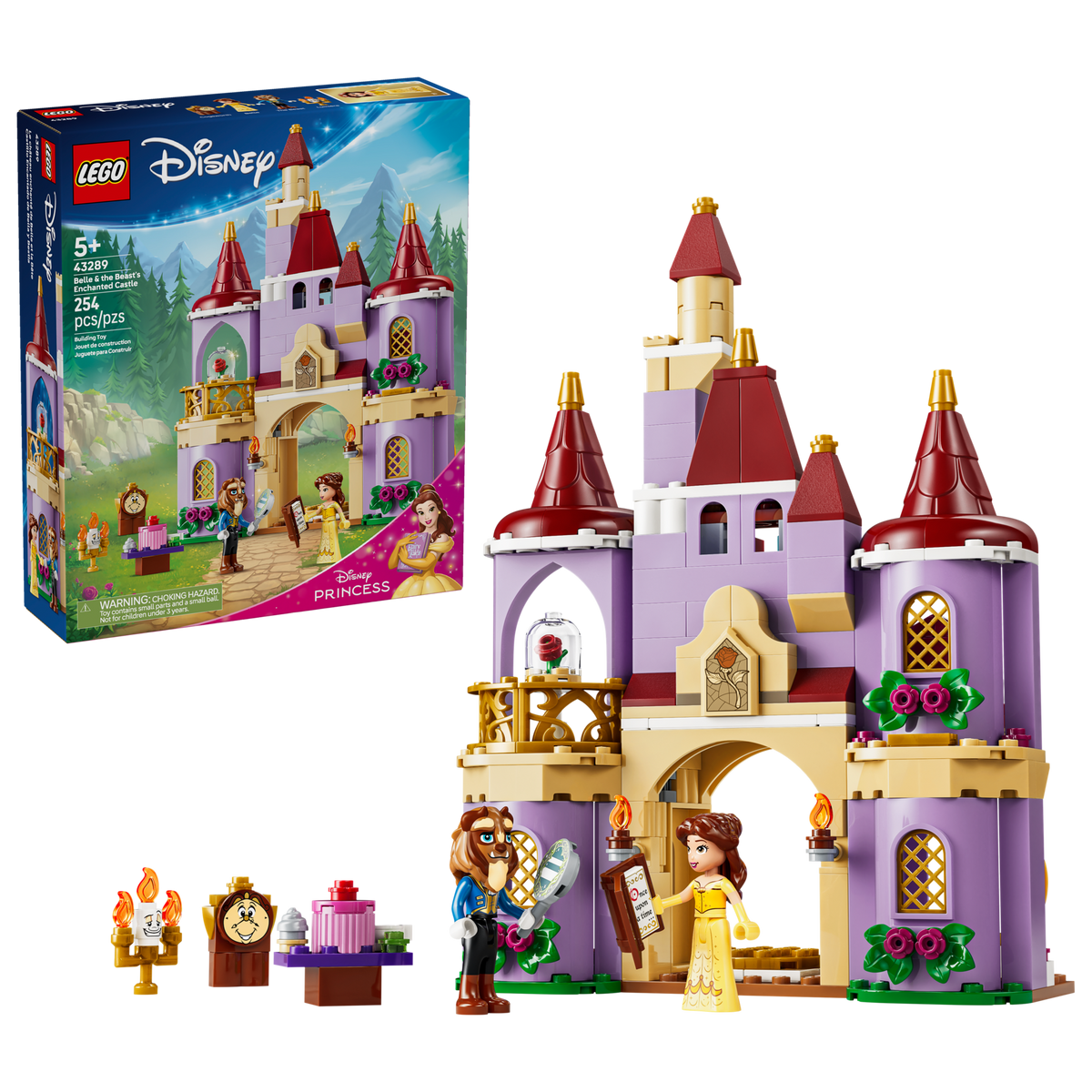 LEGO Disney Belle and the Beast's Enchanted Castle Building Set (254 Pieces) - View 3