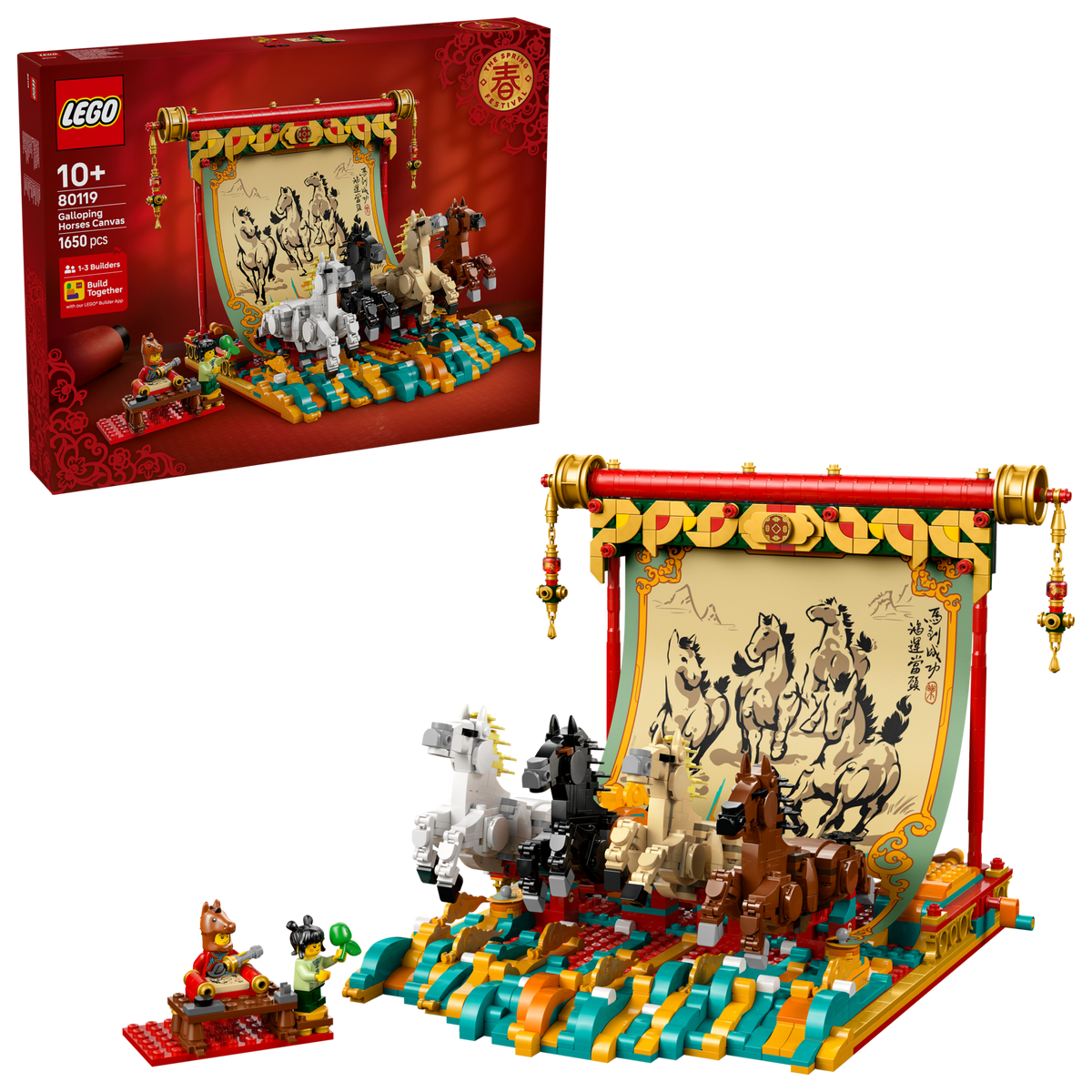 LEGO Galloping Horses Canvas 80119 Building Set (1,650 Pieces) - View 3