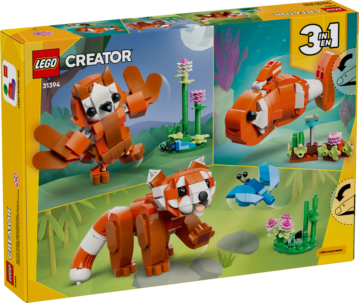 LEGO Creator 3-in-1 Cute Animals: Red Panda 31394 Building Set (297 Pieces) - View 18