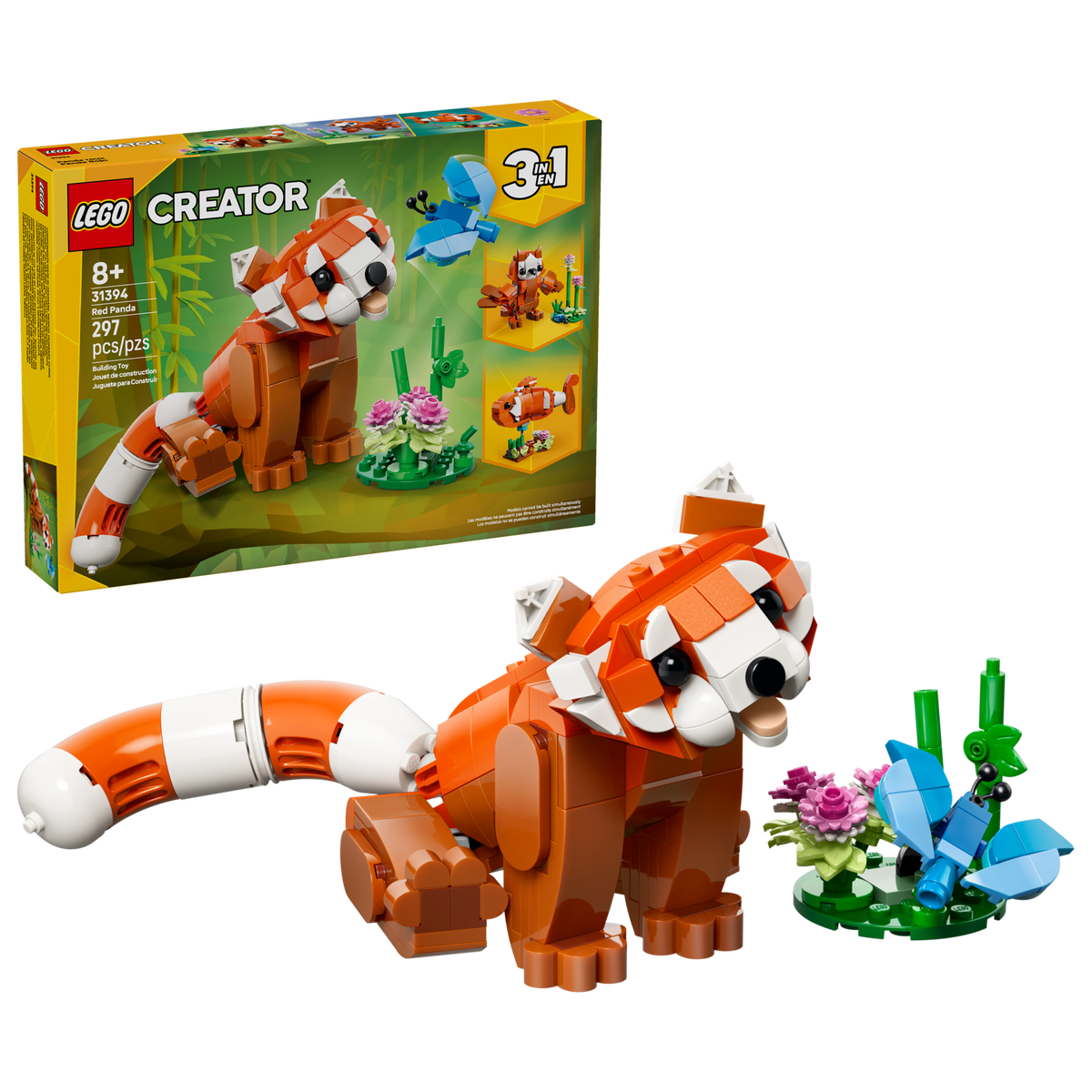 LEGO Creator 3-in-1 Cute Animals: Red Panda 31394 Building Set (297 Pieces) - View 3