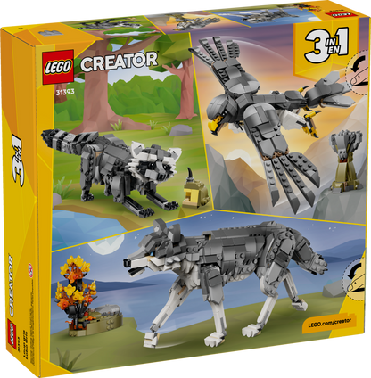 LEGO Creator 3-in-1 Forest Animals: Gray Wolf 31393 Building Set (657 Pieces) - View 16