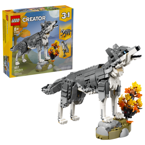 LEGO Creator 3-in-1 Forest Animals: Gray Wolf 31393 Building Set (657 Pieces) - View 3