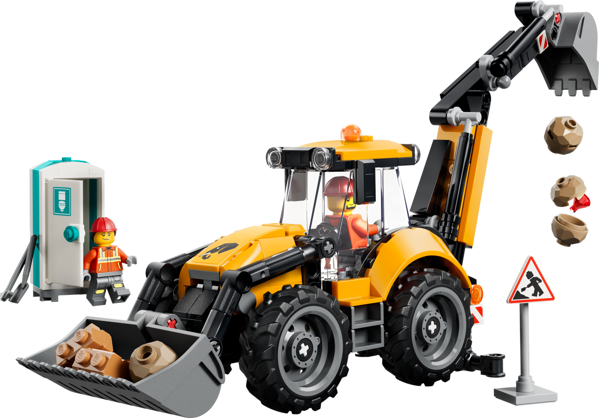 LEGO City Yellow Backhoe Loader 60480 Building Set (301 Pieces) - View 2
