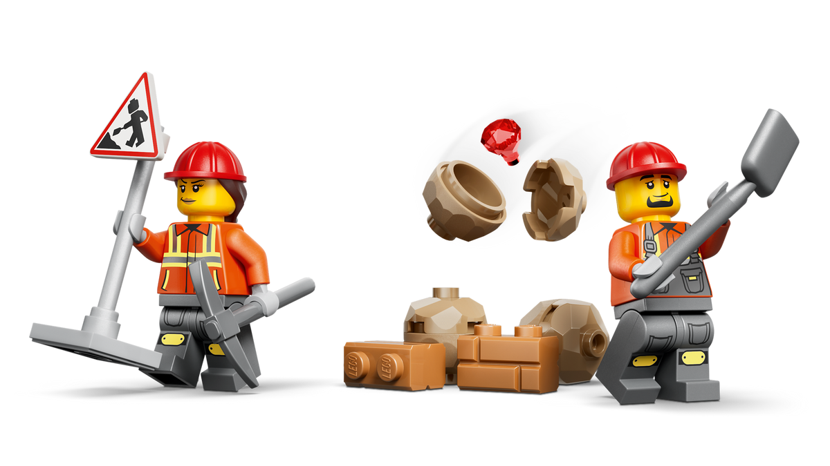 LEGO City Yellow Backhoe Loader 60480 Building Set (301 Pieces) - View 5