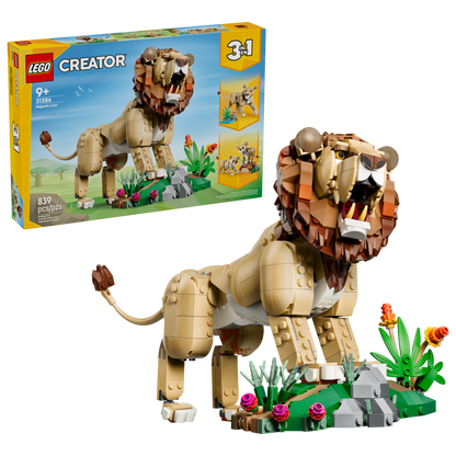 LEGO Creator 3-in-1 Wild Animals: Majestic Lion 31386 Building Set (839 Pieces) - View 3