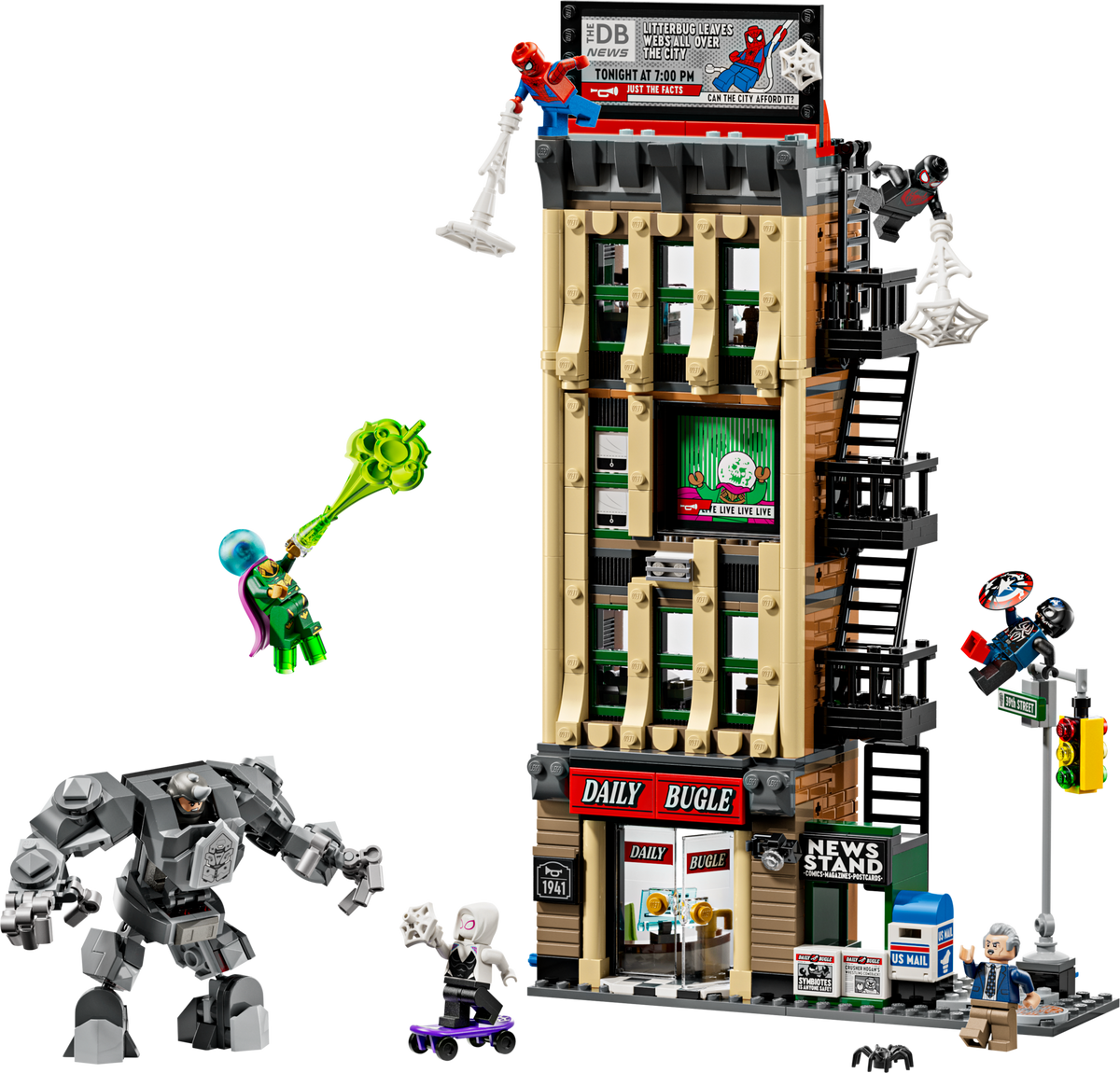 LEGO Marvel Spider-Man vs. Mysterio: The Daily Bugle 76342 Building Set (781 Pieces) - View 2
