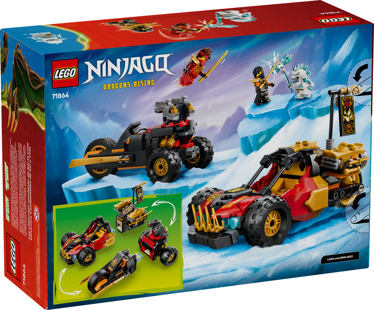 LEGO NINJAGO Kai and Cole's Combiner Vehicles 71864 Building Set (394 Pieces) - View 12
