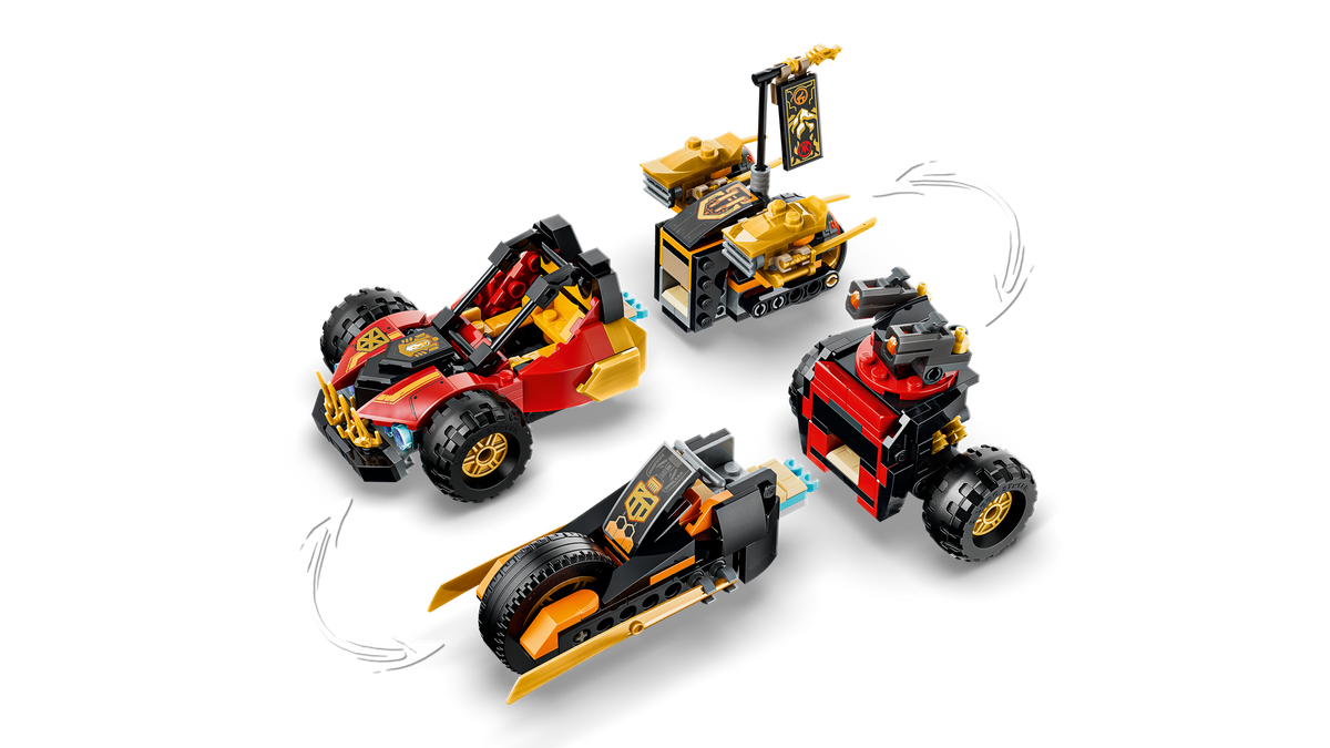 LEGO NINJAGO Kai and Cole's Combiner Vehicles 71864 Building Set (394 Pieces) - View 7