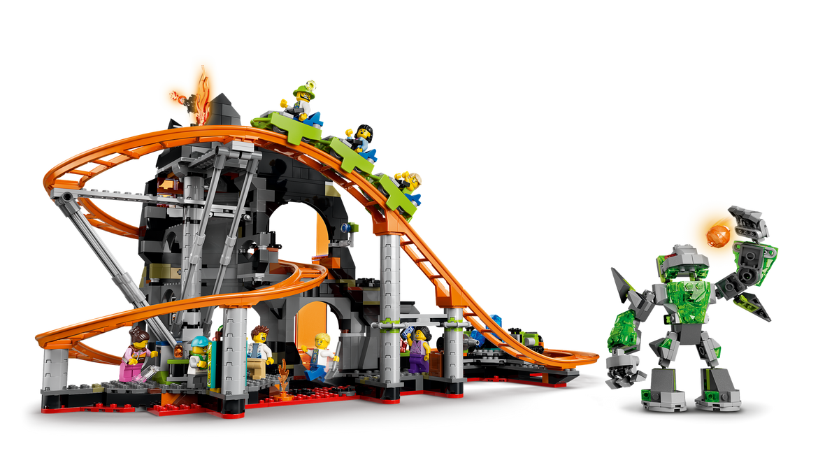 LEGO City Lava Land Roller Coaster Park 60501 Building Set (1,165 Pieces) - View 5