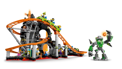 LEGO City Lava Land Roller Coaster Park 60501 Building Set (1,165 Pieces) - View 5
