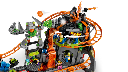 LEGO City Lava Land Roller Coaster Park 60501 Building Set (1,165 Pieces) - View 6