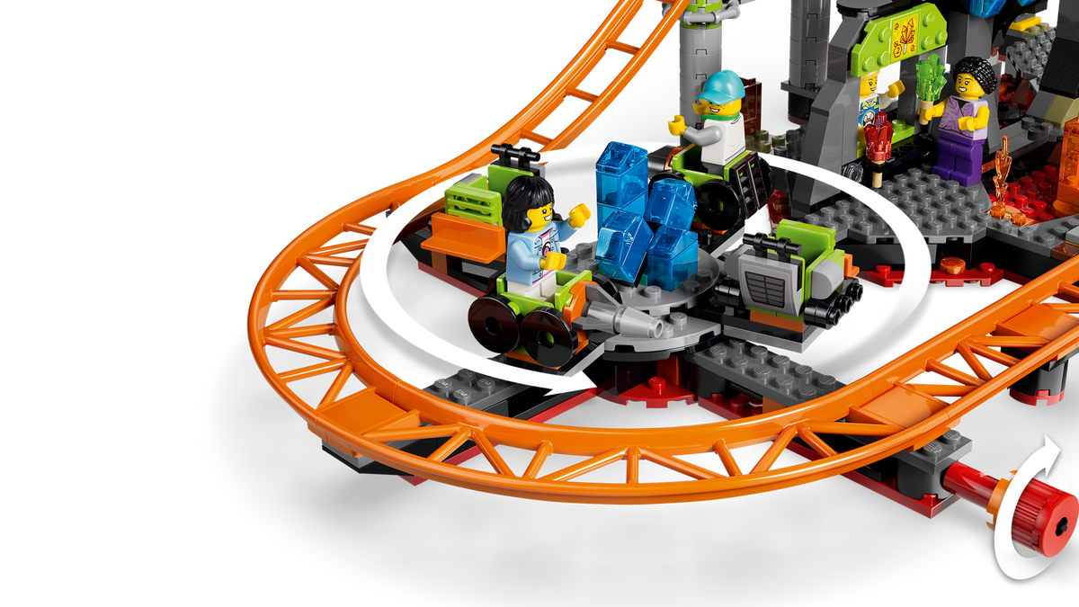 LEGO City Lava Land Roller Coaster Park 60501 Building Set (1,165 Pieces) - View 7