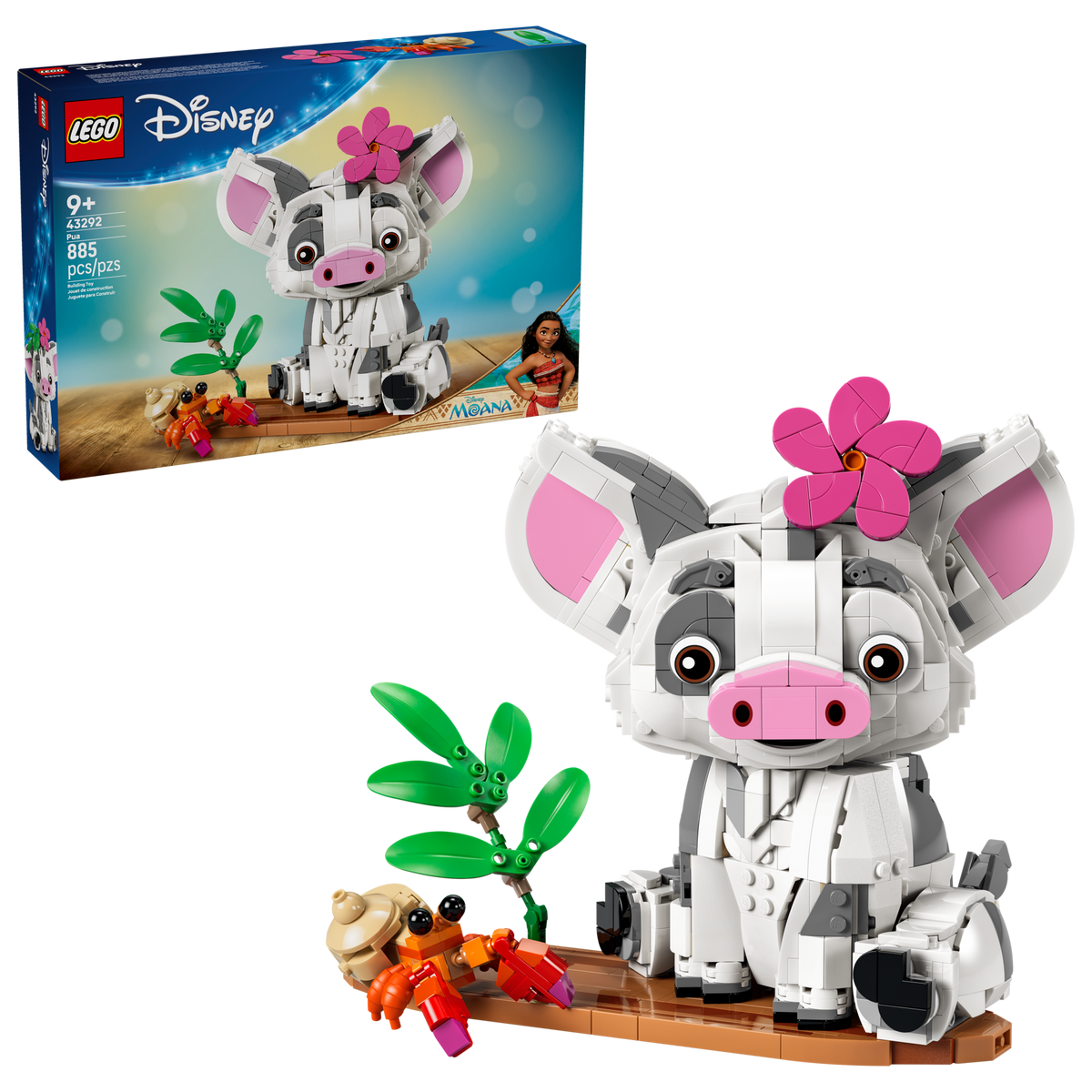 LEGO Disney Pua 43292 Building Set Character Build (885 Pieces) - View 3