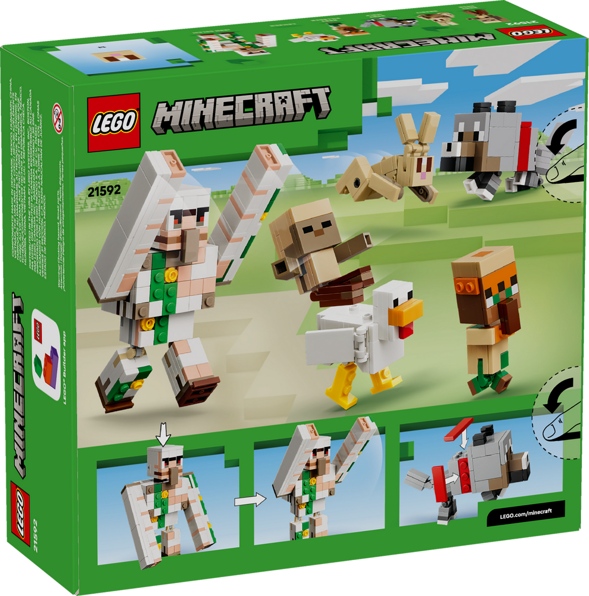 LEGO Minecraft Chicken Jockey Desert Attack Building Set (428 Pieces, Ages 9+) - View 17