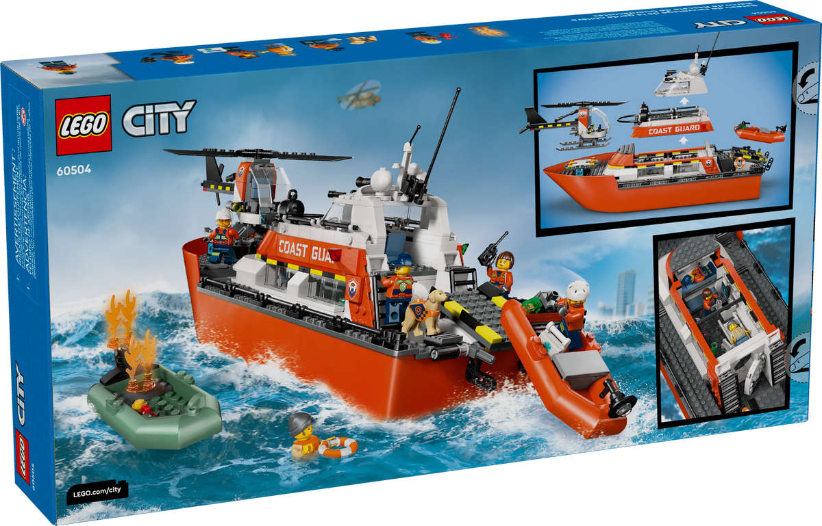 LEGO City Coast Guard Rescue Boat and Helicopter Building Set (742 Pieces) - View 12