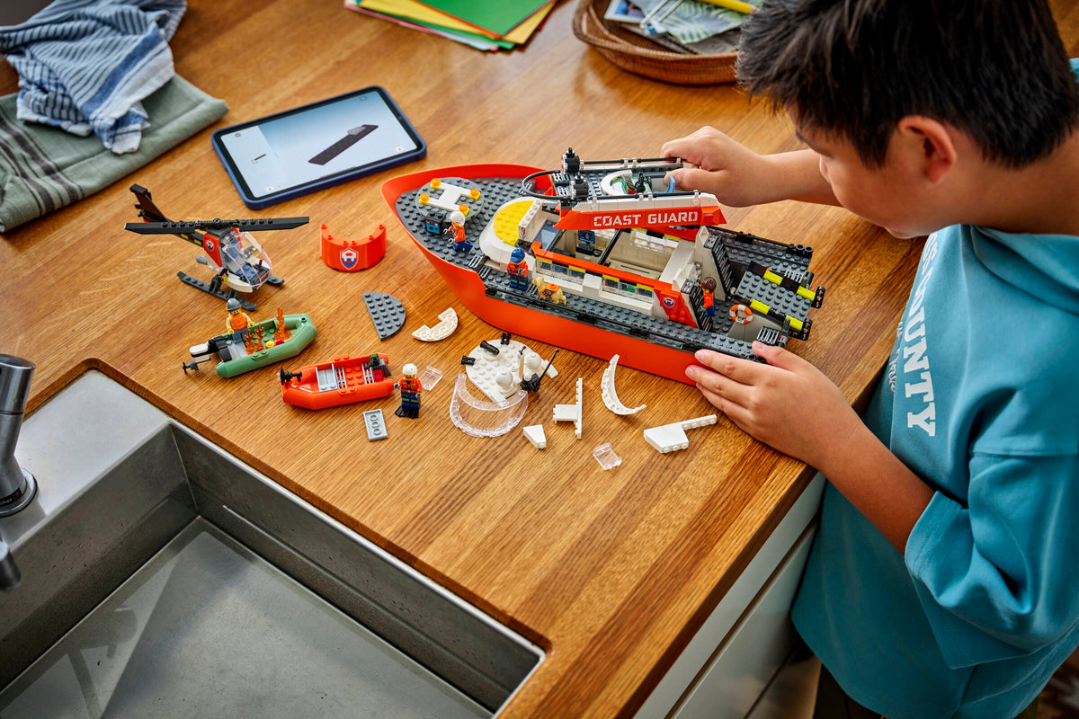 LEGO City Coast Guard Rescue Boat and Helicopter Building Set (742 Pieces) - View 9
