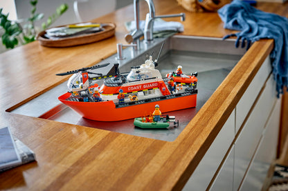 LEGO City Coast Guard Rescue Boat and Helicopter Building Set (742 Pieces) - View 11