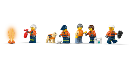 LEGO City Coast Guard Rescue Boat and Helicopter Building Set (742 Pieces) - View 5