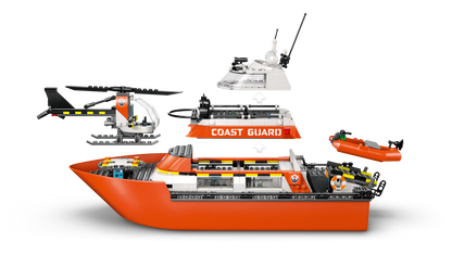LEGO City Coast Guard Rescue Boat and Helicopter Building Set (742 Pieces) - View 7
