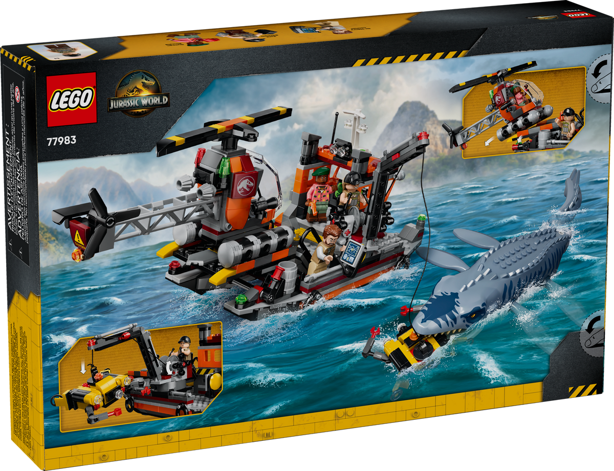 LEGO Jurassic World Mosasaurus Dinosaur Boat Attack 77983 Building Set (703 Pieces) - View 13