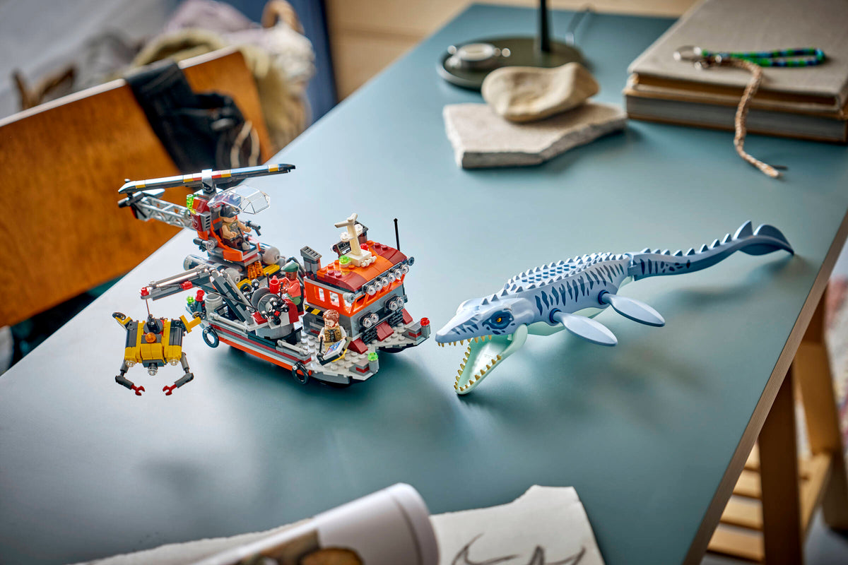 LEGO Jurassic World Mosasaurus Dinosaur Boat Attack 77983 Building Set (703 Pieces) - View 11