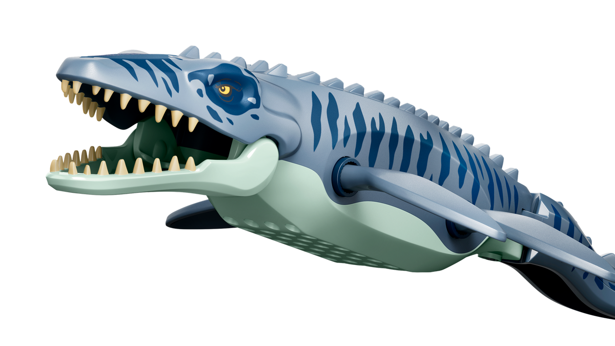 LEGO Jurassic World Mosasaurus Dinosaur Boat Attack 77983 Building Set (703 Pieces) - View 6