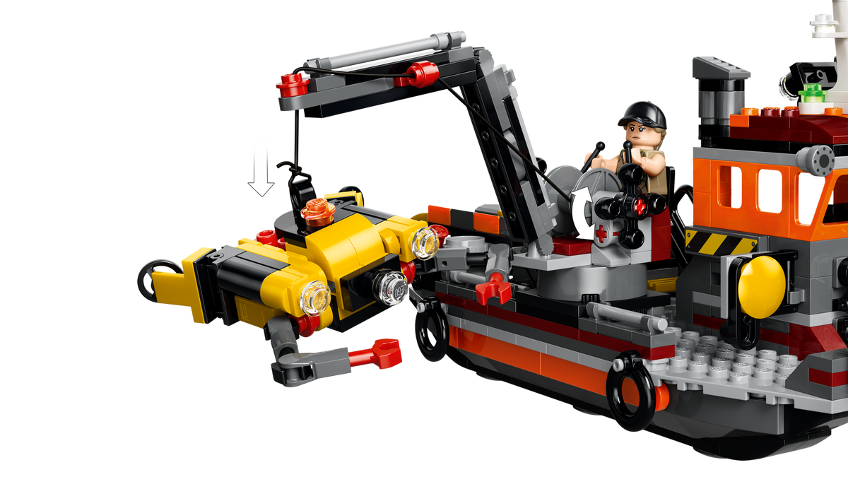 LEGO Jurassic World Mosasaurus Dinosaur Boat Attack 77983 Building Set (703 Pieces) - View 8