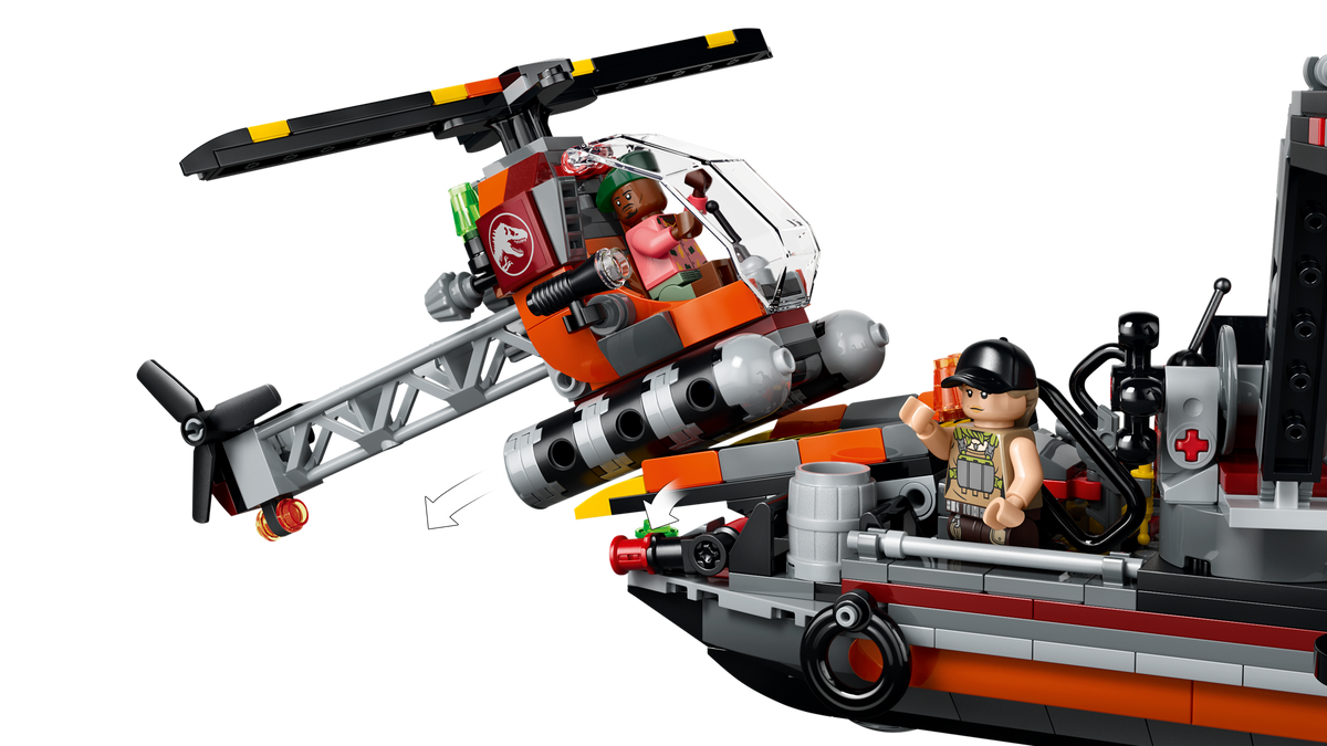 LEGO Jurassic World Mosasaurus Dinosaur Boat Attack 77983 Building Set (703 Pieces) - View 9