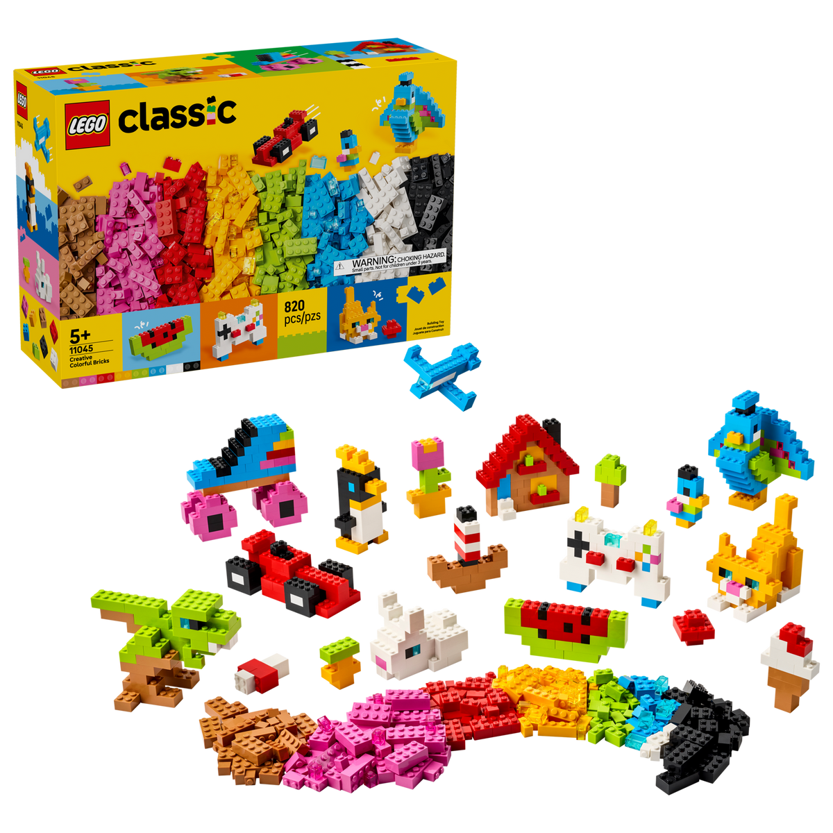 LEGO Classic Creative Colorful Bricks Building Set (820 Pieces, Ages 5+) - View 3