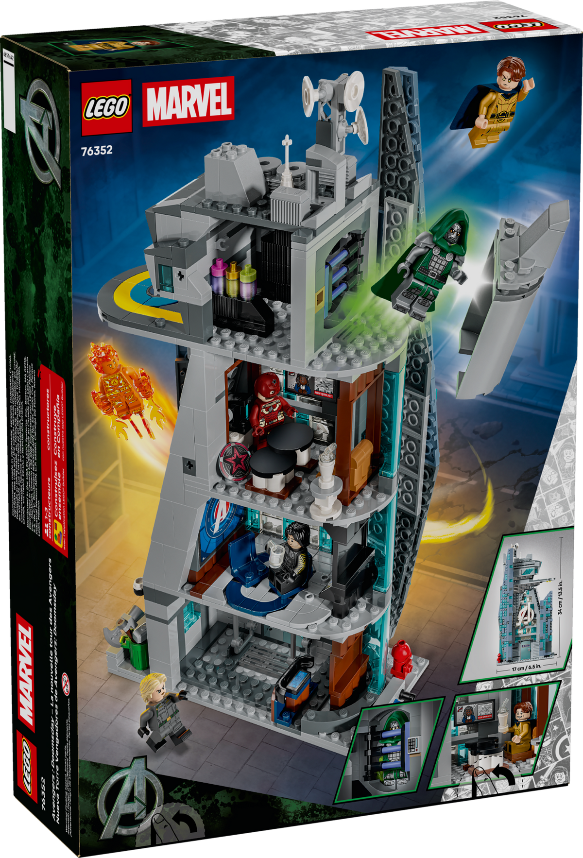 LEGO Marvel Avengers: Doomsday New Avengers Tower Building Set (954 Pieces, Ages 12+) - View 12