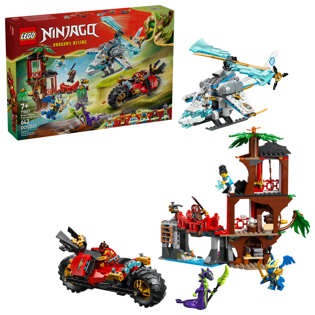 LEGO NINJAGO Ninja Vehicle Tree House Battle 71857 Building Set (642 Pieces) - View 3