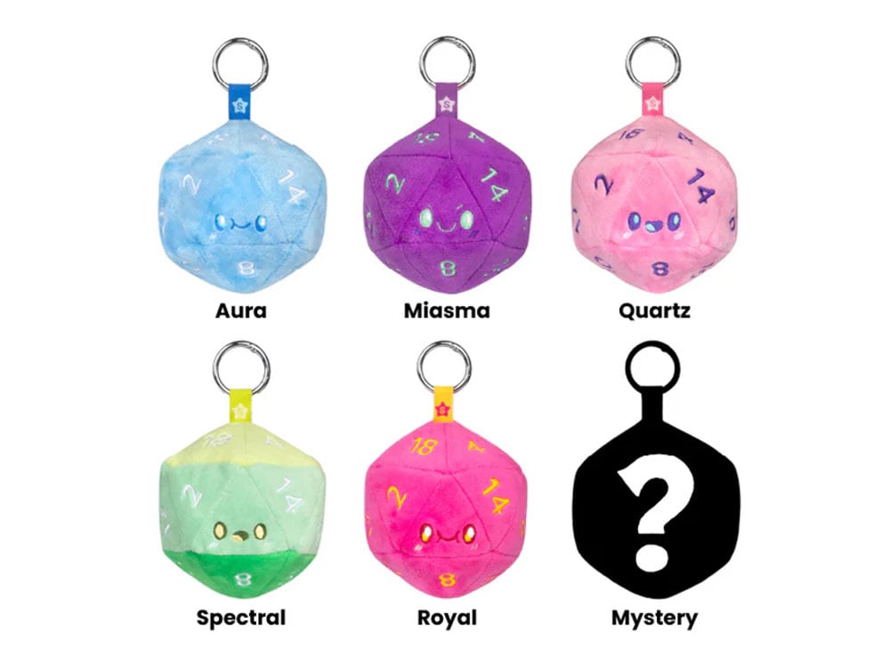 Squishable Let's Roll Series 1 Box of 6 Random D20 Plush Keychains 4-Inch - View 2