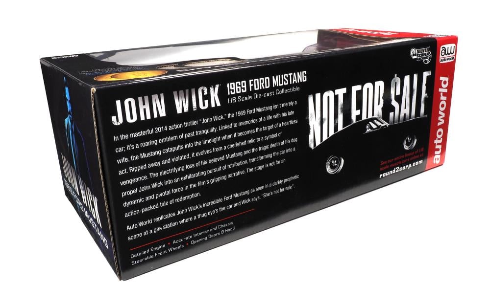 Auto World John Wick 1969 Ford Mustang 1/18 Scale Die-Cast Model - View 11