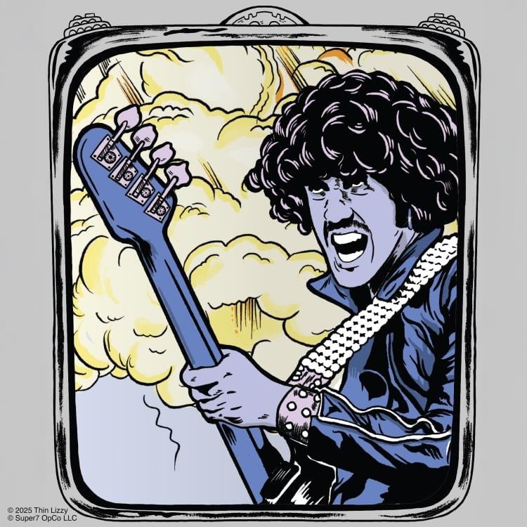 Super7 Thin Lizzy ReAction Phil Lynott (Jailbreak) Retro Figure - View 9