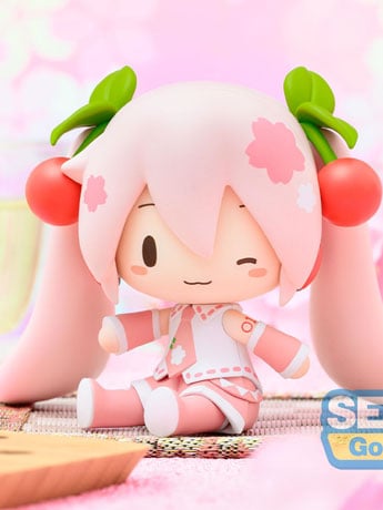 Sega Vocaloid Fuwa Petit Sakura Miku Chibi Figure 3-Inch