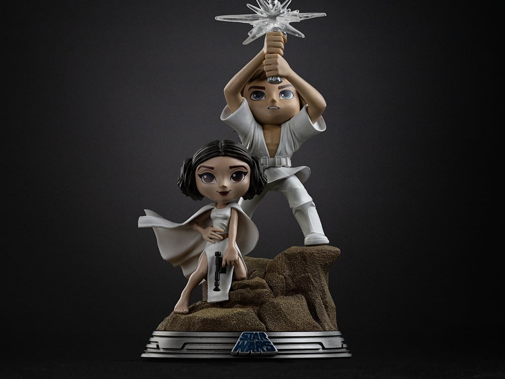 Iron Studios Star Wars A New Hope MiniCo Luke and Leia PVC Figure Set - View 2